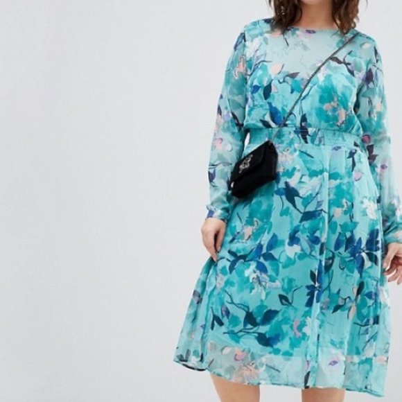 ASOS Curve Dresses & Skirts - Sz 16 Asos Curve Junarose  Floral Midi Dress
